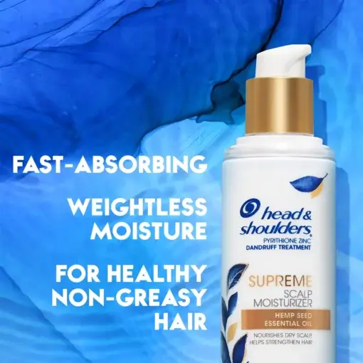 Head & Shoulders Supreme Hemp Seed Essential Oil Scalp Moisturizer Treatment for Dandruff Relief & Nourishing