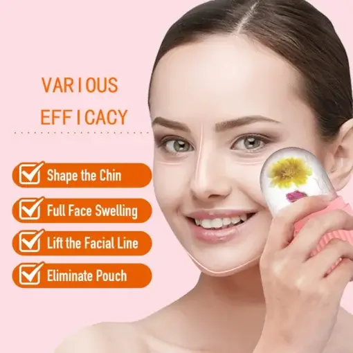 Silicone Ice Roller Facial Massager | Reusable Facial Treatment