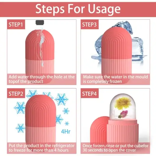 Silicone Ice Roller Facial Massager | Reusable Facial Treatment