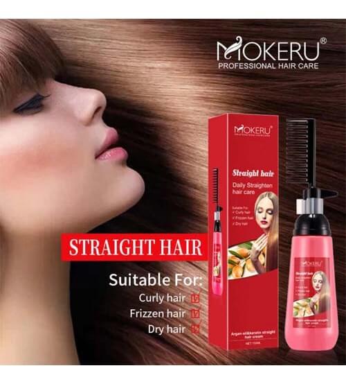 Mokeru Straight Hair Argan Oil & Keratin Straigh Hair Cream