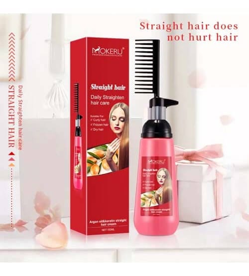 Mokeru Straight Hair Argan Oil & Keratin Straigh Hair Cream
