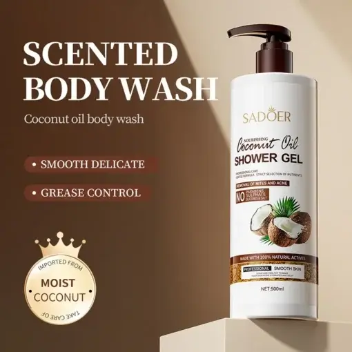 SADOER Nourishing Coconut Oil Shower Gel Fragrance Body Wash 500ml